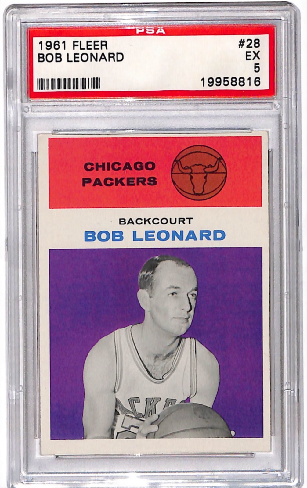 1961 Fleer Bob Leonard #28 PSA 5