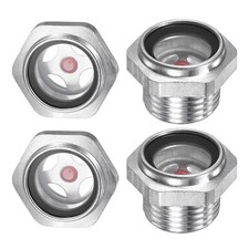 4-Pack Air Compressor Oil Sight Glass 1/2" NPT Toughened Glass