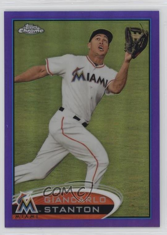 2012 Topps Chrome Retail Purple Refractor Giancarlo Stanton #32 tw0