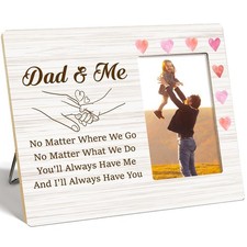 Dad Picture Frame Gifts Father From Daughter Son Birthday Wooden Photo Decor