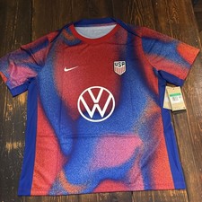 Nike USMNT Academy Pro Pre-Match Short Sleeve Team USA FJ2734-101 Size XL