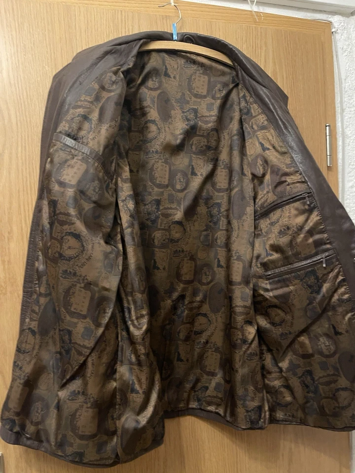 Echtlederjacke Herren Größe 54 Braun Lederjacke Vintage - Bild 3 von 4