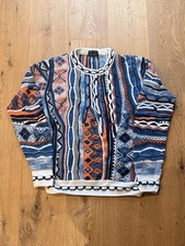 Carlo Colucci Vintage Herren Pullover Blau Größe M Strick