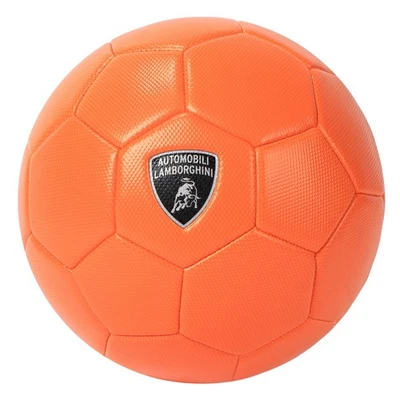 Lamborghini PVC Football Soccer Balls Sports Size 5 Waterproof Black Orange