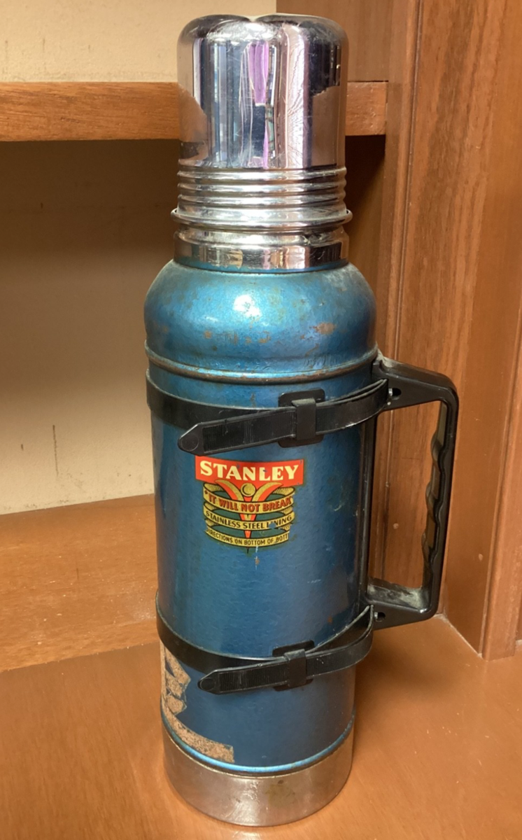Vintage Blue Stanley Thermos Vacuum Super-Vac Antique/Rare Made In