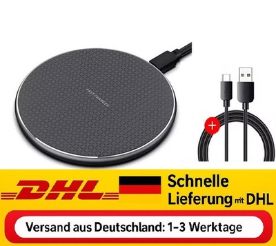 Wireless Charger Qi SCHNELL Ladegerät Induktive Ladestation Kabellos alle Handys