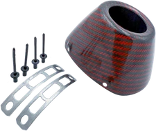 FMF 040695 4.1 Carbon Fiber Cap NEW Style RED Carbon