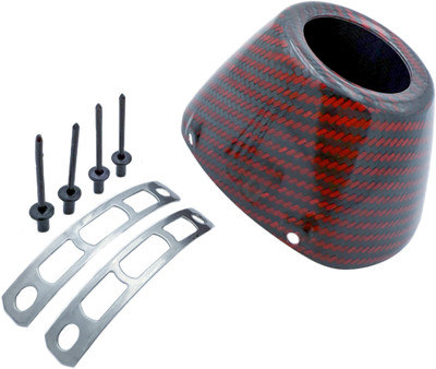 FMF 040695 4.1 Carbon Fiber Cap NEW Style RED Carbon