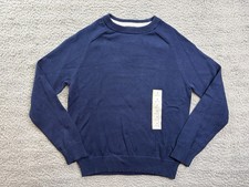 Cat & Jack Sweater Boys Youth Small 6/7 Blue Knit Crewneck Pullover Long Sleeve