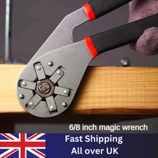 6/8 Inch Wrench Household Adjustable Twisting Clamping Socket Outer Hex Tool