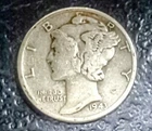 1943 Mercury Dime Philadelphia No Mint Mark 90% Silver