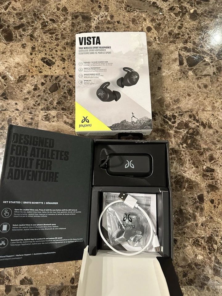 Jaybird Vista True Wireless Bluetooth Earbuds with Charging Case - Black - Image 2 of 4