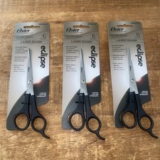  3 OSTER Eclipse 6  Styling Shears Set Laser Sharp Scissors 520014 Free S H  