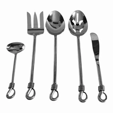 Gourmet Settings Twist Stainless Steel 5pc Hostess Serving Set