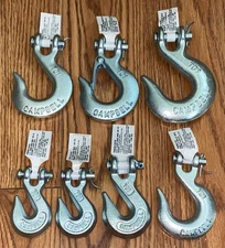NEW Campbell Clevis Grab & Slip Hook Lot Of 7    FREE SHIPPING