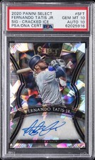 2020 PANINI SELECT SIGNATURES CRACKED ICE FERNANDO TATIS JR. #/15 PSA 10 AUTO 10