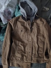 Vans Men's The AV Edict II Canvas Twill Small Hooded Trucker Jacket