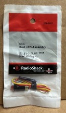 RadioShack 5mm Red LED Assembly Wire Leads 12v 30mA 80mcd 21/64” Hole 276-0011