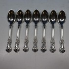 Dominick Haff Sterling Silver - New King (1898) - 7 Demitasse Spoons - 4¼ inches