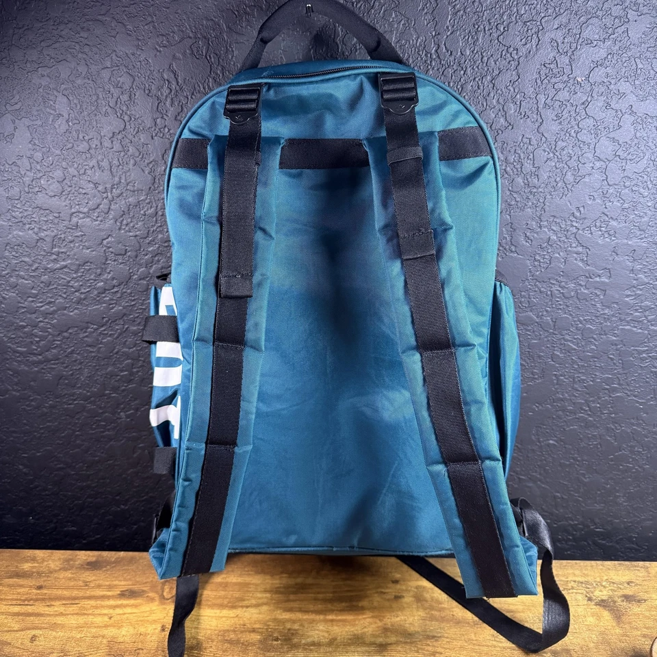 Adidas Equipamiento Mochila Verde Azulado Negro Malla Rayas Escuela Laptop Bolso Unisex Foto 2 de 4