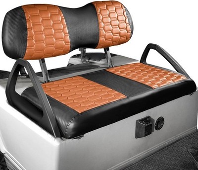 NOKINS Golf Cart Seat Covers Kit, Fits Club Car DS 2000.5-Up. Brown and Black