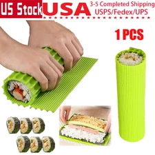 1Pcs 8.66"x7.87" Silicone Japanese Sushi Rolling Mat Non Stick Sushi Making Tool