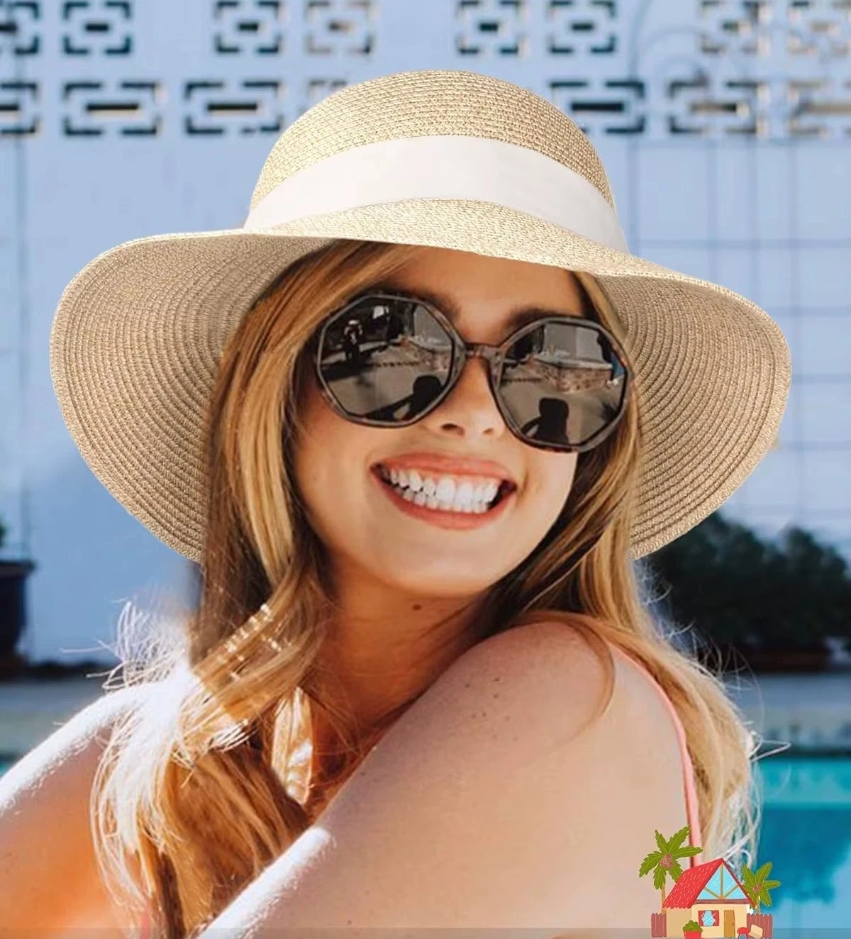 FURTALK Womens Beach Sun Straw Hat UV UPF 80+ Travel Foldable Brim Summer UV Hat
Opens in a new wind