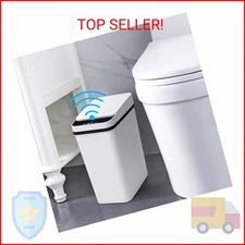 Anborry Bathroom Smart Touchless Trash Can 2.2 Gallon Automatic Motion Sensor Ru