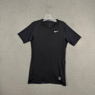 Nike Pro Shirt Mens Large Compression Black Dri-FIT Activewear Workout Gym Dad