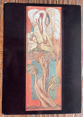 Kunst Vogel Postkarte - Pelikan (um 1880) von E Burne-Jones - William Morris Gallery
