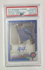 2021 Bowman Chrome Rafael Morel Auto Choice Refractor #CPA-RM /150 PSA 10/10