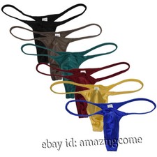 Men's Shiny G-string Swim Thong Bikini Underwear Male Jockstrap Tangas G-String