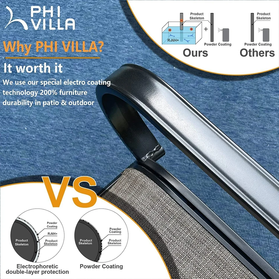 Juego de comedor de patio exterior de 5 piezas sillas giratorias y mesa redonda con orificio para sombrilla Foto 2 de 4