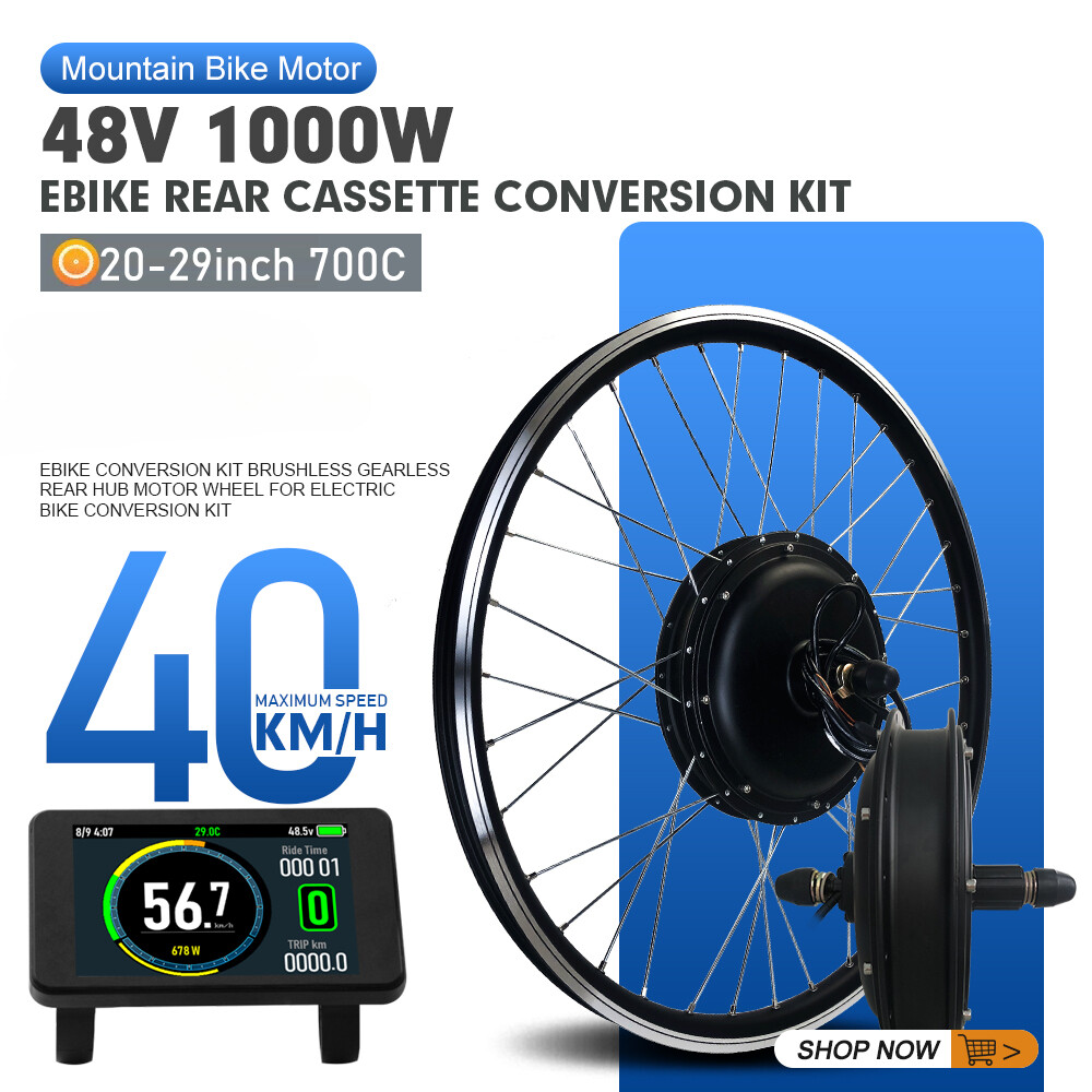 48V 1000W 20-29Inch 700C E-bike Rear Cassette Hub Motor Wheel