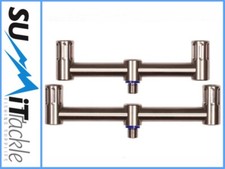 Summit Tackle 2 Rod mini fixed buzz bars stainless steel FRONT & REAR  carp