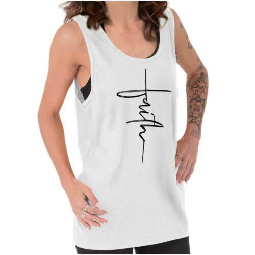 T-shirts sans manches à la mode élégante pour femme débardeur Jesus Christ Faith Religion - Photo 1 sur 8