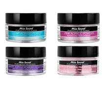 Mia Secret Acrylic Nail Powder in Pink, Natural Pink, Clear, White -0.5oz Bundle