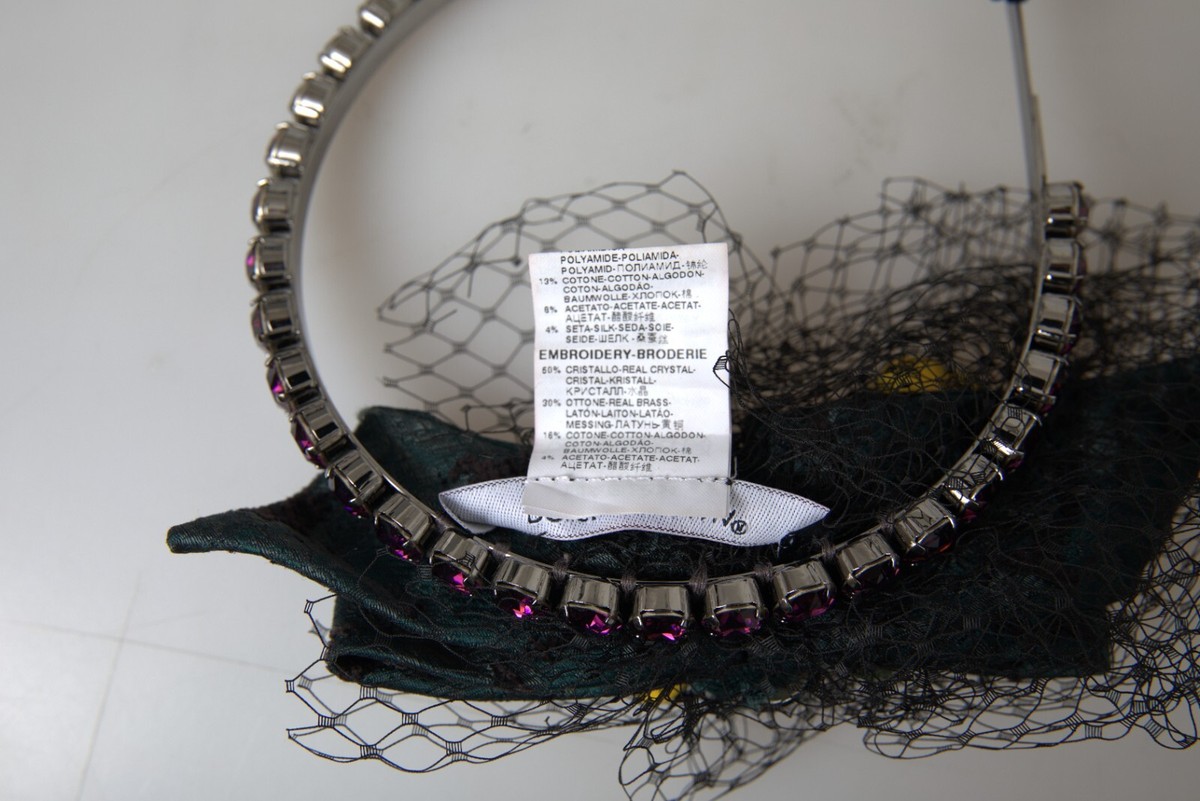 DOLCE & GABBANA Diadem Black Lemons Sicily Purple Crystal DOLCE & GABBANA Diadem Black Lemons Sicily Purple Crystal