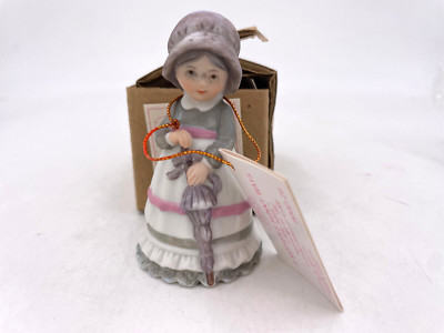 Holly Hobbie -Girl Holding Parasol Figurine Bell 3.25'' #WMD-28L