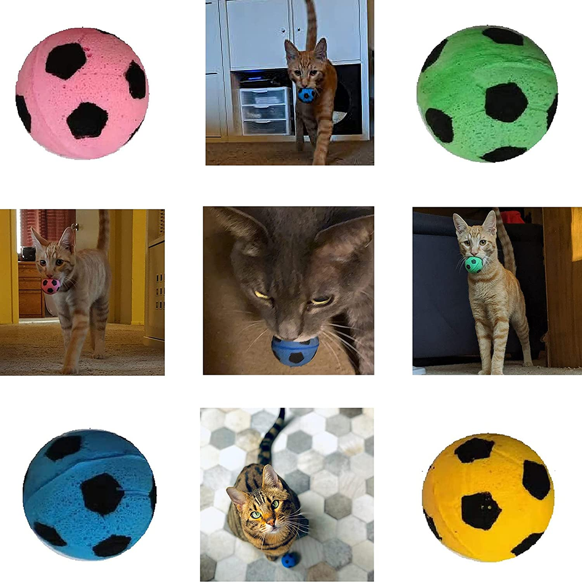 SHUYUE Foam Soccer Balls Cat Toys Balls Cat Toys 12pcs | eBay