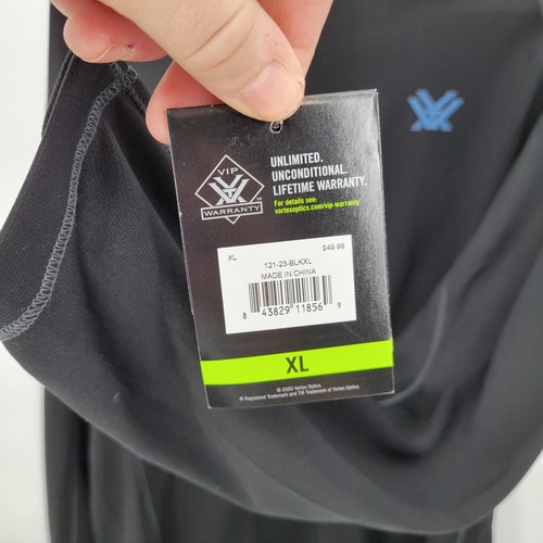 NWT VORTEX Mens XL Weekend Rucker Black Shirt Long Sleeves Crew Neck 121-23-BLK - Picture 11 of 14