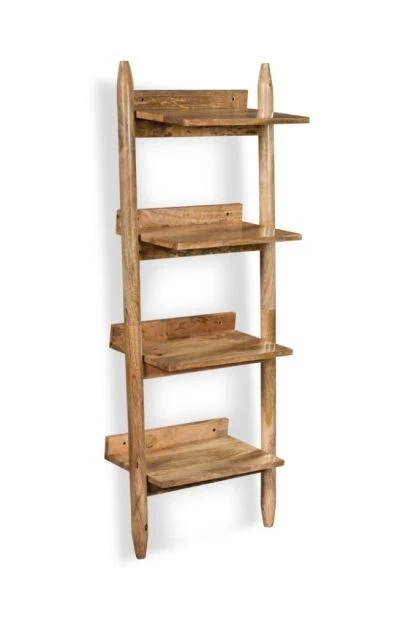 Mango wood ladder shelf deals