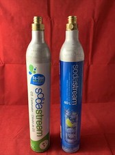 Lot of 2 EMPTY Sodastream CO2 Carbonator Canister Cylinder Bottles 14.5oz 60L
