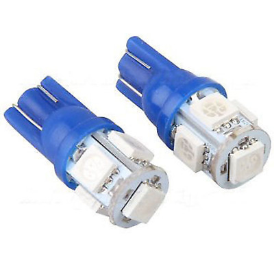 2-Pack Blue LED License Plate Light Bulbs – T10 (194/168/2825) Wedge Base