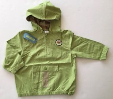 Giacca pullover con cappuccio Gymboree Bug Detective 3T verde scarabeo ripstop giacca nuova con etichette