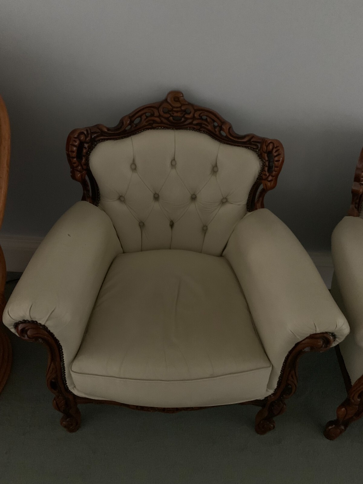 leather 3 piece suite used furniture eBay