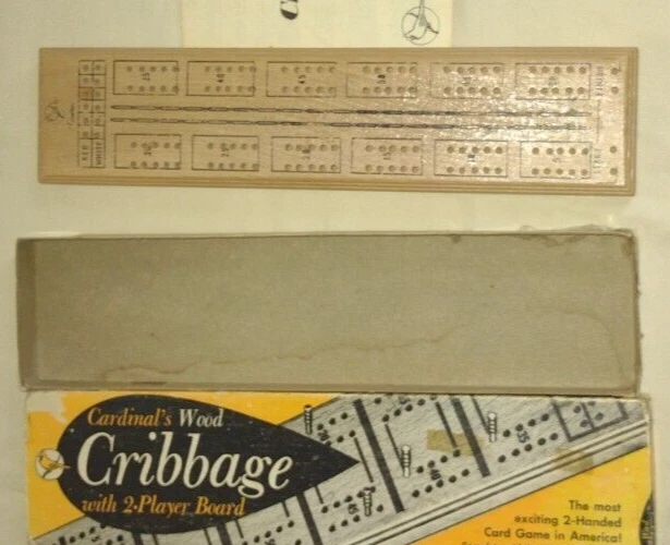 Винтажная деревянная доска для кроватки на 2 игрока 1950-е Cardinal's - Изображение 3 из 4