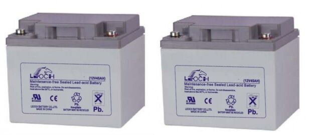 2x 12V 42Ah Leoch Deep Cycle Batteries For Mobility Scooter Replaces 40ah 50ah