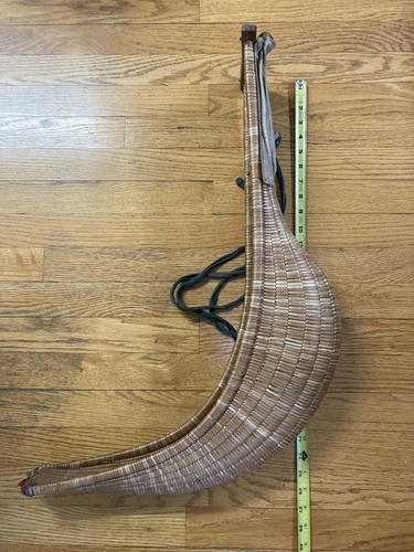 Vtg Jai Alai Cesta Wicker Rattan Basket Scoop Leather Glove Sports Decor EBay