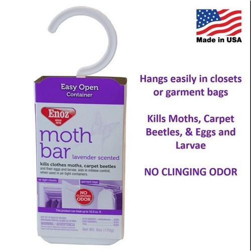 6 Oz Lavender Scented Moth Bar, Hanging Moth Control Kills Moths, Eggs